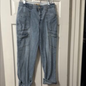 Light Blue Denim Cargo Pants